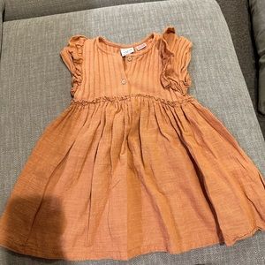 Toddler girl orange dress